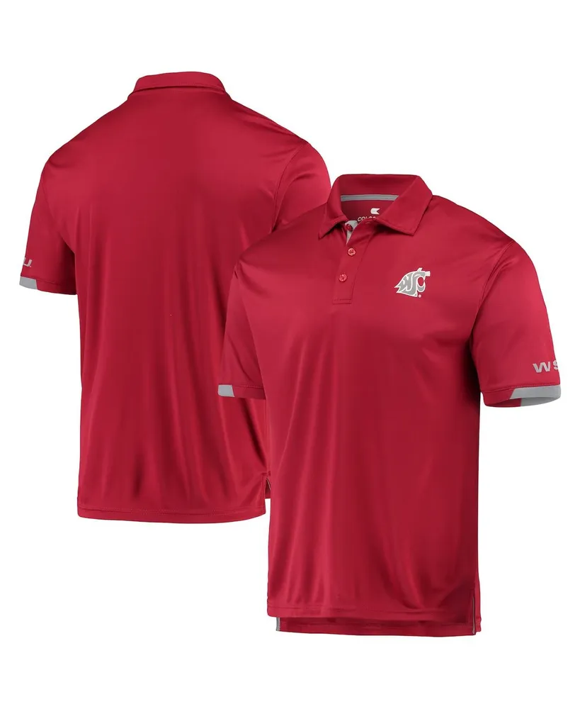 Men's Colosseum Crimson Washington State Cougars Santry Polo Shirt