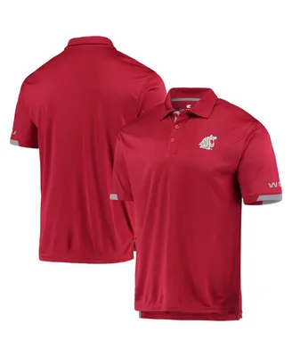 Men's Colosseum Crimson Washington State Cougars Santry Polo Shirt