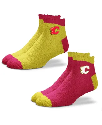 Women's For Bare Feet Calgary Flames 2-Pack Team Sleep Soft Socks
