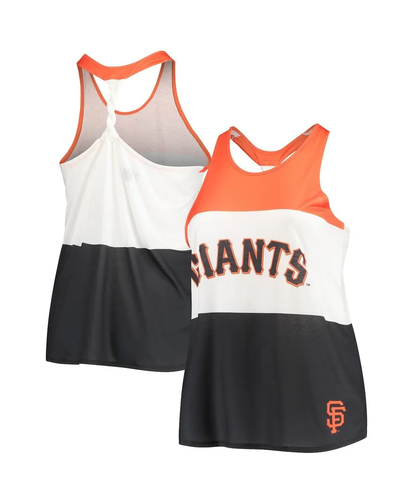 Women's Wear by Erin Andrews Black San Francisco Giants Cross Back Tank Top Size: Large