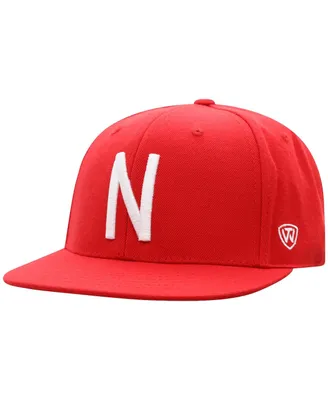 Men's Top of the World Scarlet Nebraska Huskers Team Color Fitted Hat