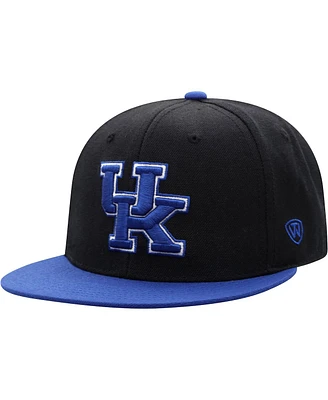 Men's Top of the World Black, Royal Kentucky Wildcats Team Color Two-Tone Fitted Hat