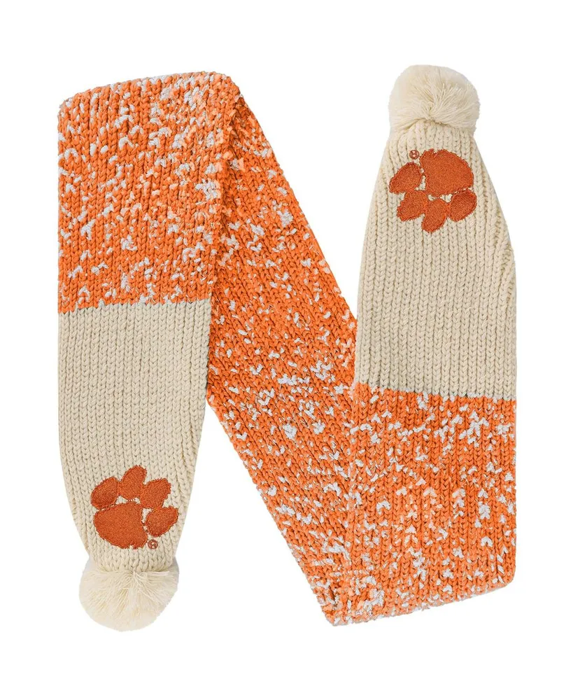 Women's Foco Clemson Tigers Confetti Scarf with Pom