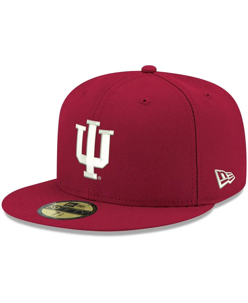 Men's New Era Crimson Indiana Hoosiers Basic 59FIFTY Team Fitted Hat