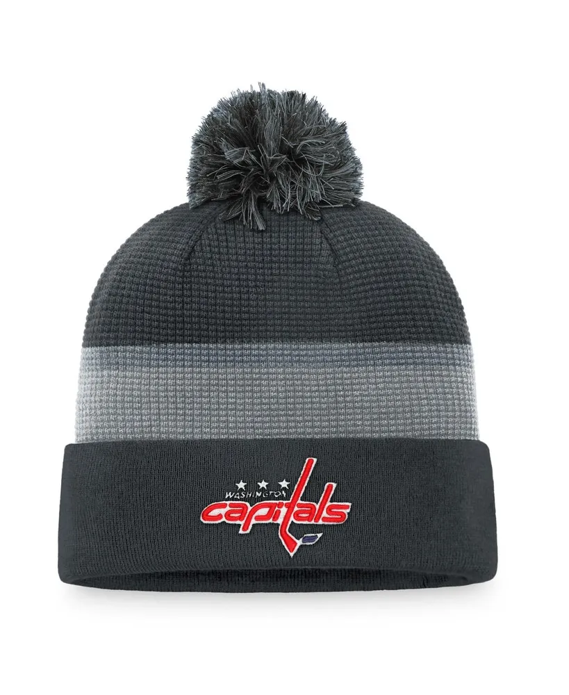 Men's Fanatics Charcoal Washington Capitals Authentic Pro Home Ice Cuffed Knit Hat with Pom