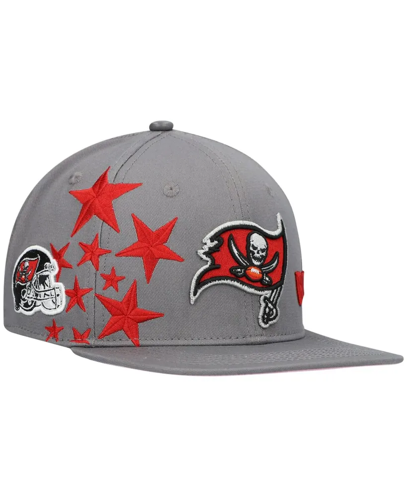 Men's Pro Standard Pewter, Pink Tampa Bay Buccaneers Stars Snapback Hat