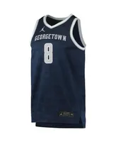 Men's Jordan #8 Navy Georgetown Hoyas Team Replica Basketball Jersey