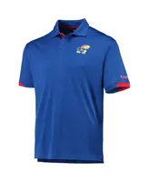 Men's Colosseum Royal Kansas Jayhawks Santry Polo Shirt