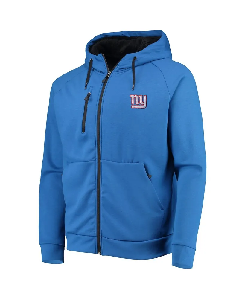 Men's Dunbrooke Royal New York Giants Shag Tri-Blend Full-Zip Raglan Hoodie