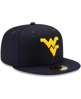 Men's New Era Navy West Virginia Mountaineers Basic 59FIFTY Team Fitted Hat