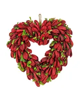 National Tree Company Artificial Valentine's Floral Heart Wreath, 12.2"