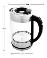 Ovente Glass Electric Kettle With Teapot