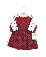 Hudson Baby Girls Cotton Dresses, Red Tartan