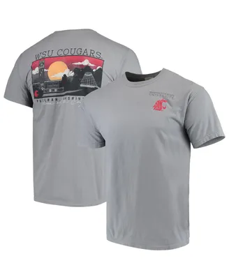 Men's Gray Washington State Cougars Team Comfort Colors Campus Scenery T-shirt