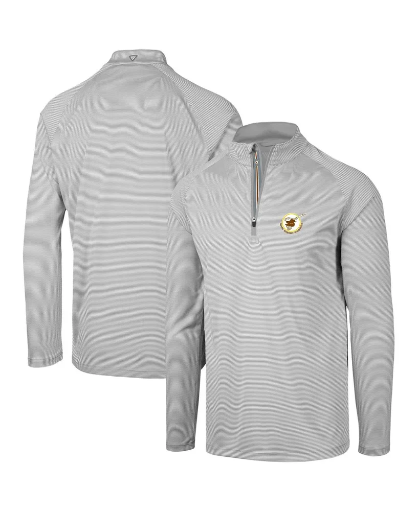Men's LevelWear Gray San Diego Padres Orion Historic Logo Raglan Quarter-Zip Jacket