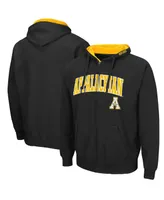 Men's Colosseum Black Appalachian State Mountaineers Arch Logo 3.0 Full-Zip Hoodie