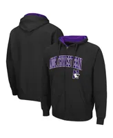 Colosseum men's Northwestern Wildcats Arch & Logo 3.0 Full-Zip Hoodie