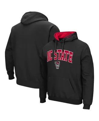 Men's Colosseum Black Nc State Wolfpack Arch & Logo 3.0 Pullover Hoodie