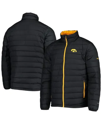 Men's Columbia Black Iowa Hawkeyes Powder Lite Omni-Heat Reflective Full-Zip Jacket