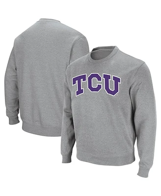 Colosseum Men's Tcu Horned Frogs Arch & Logo Crew Neck Sweatshirt