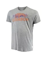 Men's Original Retro Brand Gray Clemson Tigers Big and Tall Tri-Blend T-shirt