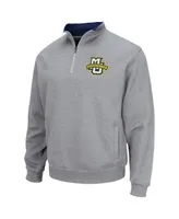 Men's Colosseum Heathered Gray Marquette Golden Eagles Tortugas Team Logo Quarter-Zip Jacket