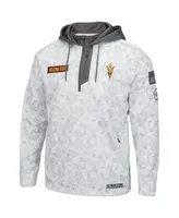 Men's Colosseum Arctic Camo Arizona State Sun Devils Oht Military-Inspired Appreciation Quarter-Zip Hoodie