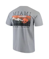 Men's Gray Miami Hurricanes Comfort Colors Campus Scenery T-shirt