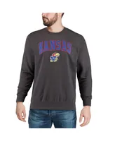 Colosseum Men's Kansas Jayhawks Arch & Logo Crew Neck Sweatshirt