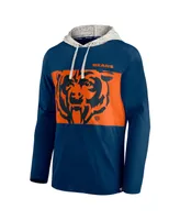Men's Fanatics Navy Chicago Bears Long Sleeve Hoodie T-shirt