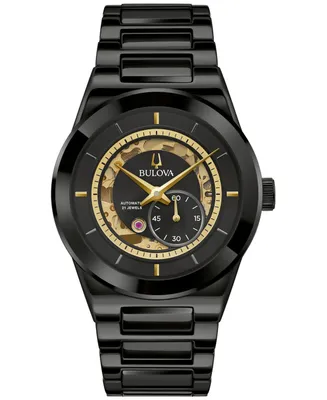 Bulova Men's Millennia Automatic Black Ceramic Bracelet Watch 41mm