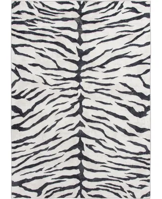 Closeout! Km Home Velvet Touch Zebra 5'3" x 8'6" Area Rug