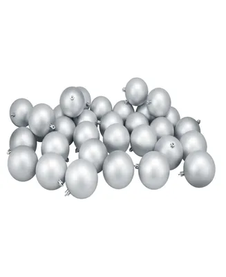 3.25" Shatter-Resistant Matte Christmas Ball Ornaments, Set of 32