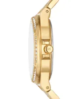 Michael Kors Women's Lennox Three Hand Gold-Tone Stainless Steel Bracelet Watch 37mm - Gold