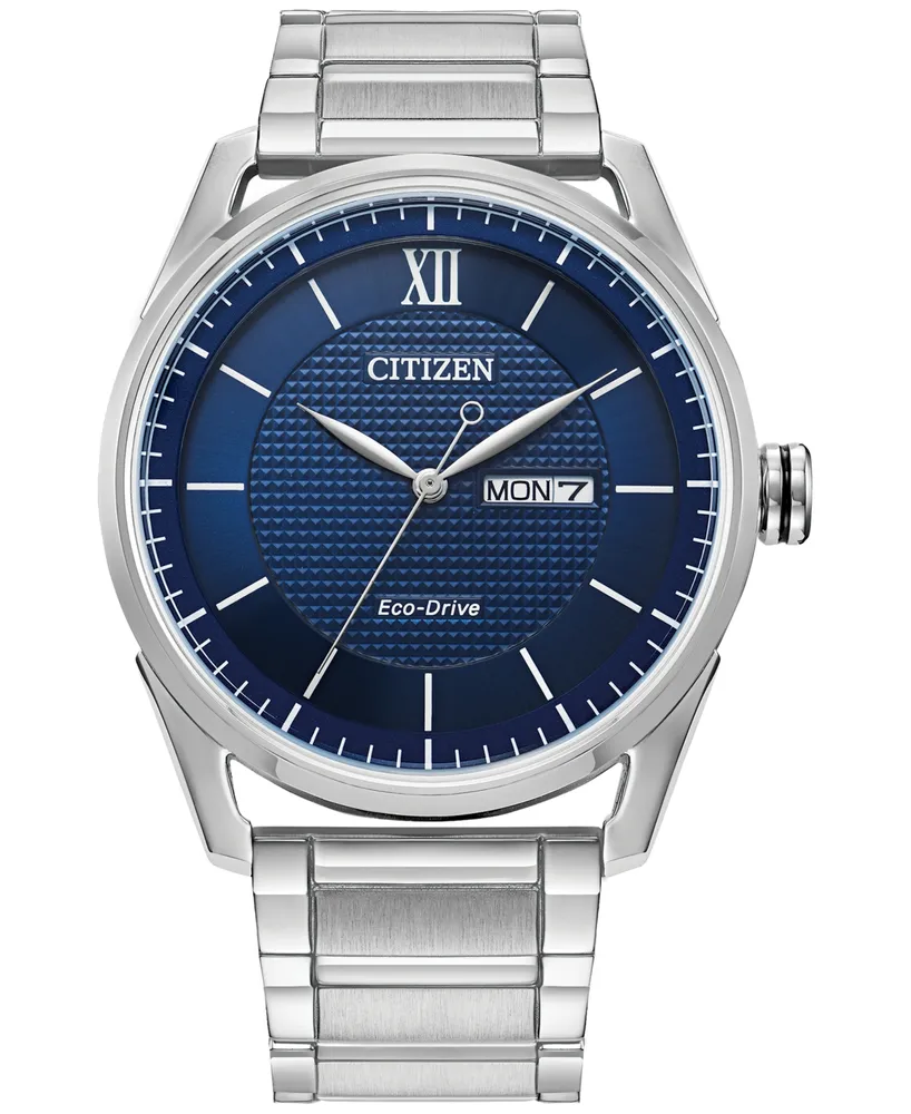 Citizen Eco-Drive Men's Classic Stainless Steel Bracelet Watch 42mm - Silver