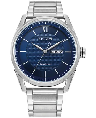 Citizen Eco-Drive Men's Classic Stainless Steel Bracelet Watch 42mm - Silver