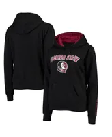 Women's Black Florida State Seminoles Arch & Logo 1 Pullover Hoodie