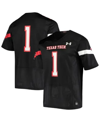 Men's Under Armour #1 Texas Tech Red Raiders Logo Replica Football Jersey