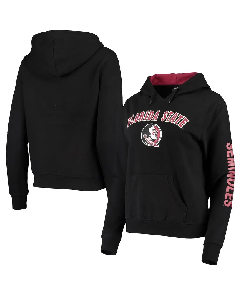 Women's Colosseum Black Florida State Seminoles Loud and Proud Pullover Hoodie