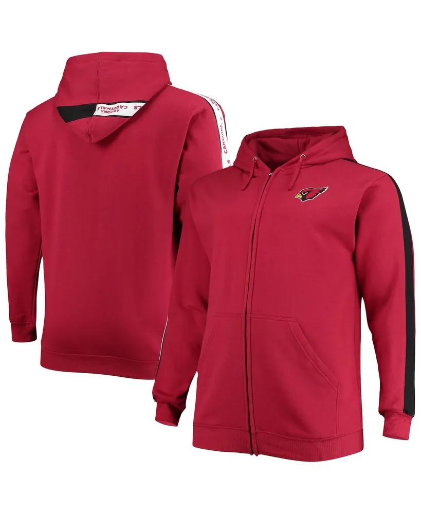 Fanatics Branded Men's Heather Gray Arizona Cardinals Big & Tall Fleece  Raglan Full-Zip Hoodie Jacket