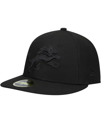 Men's New Era Black Detroit Lions On Low Profile 59Fifty Ii Fitted Hat