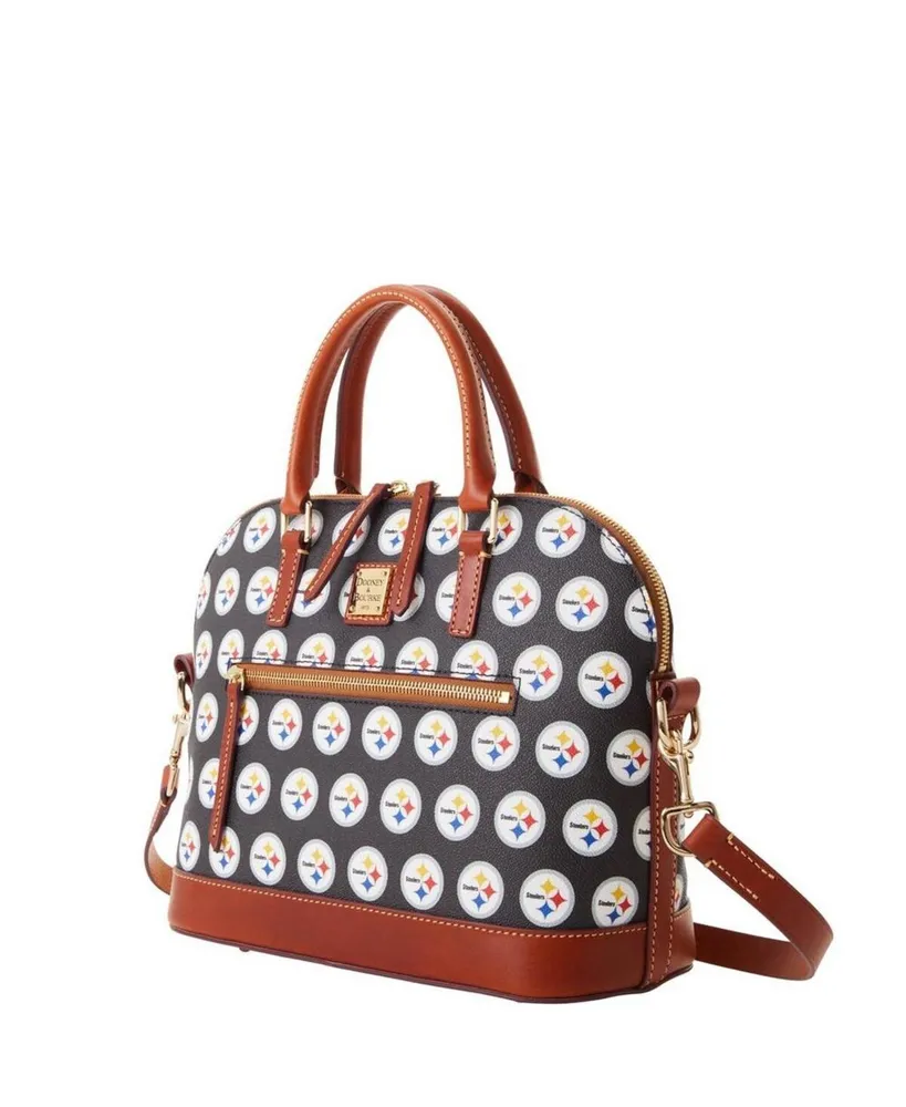 Dooney Bourke Pittsburgh Steelers Signature Domed Zip Satchel Purse