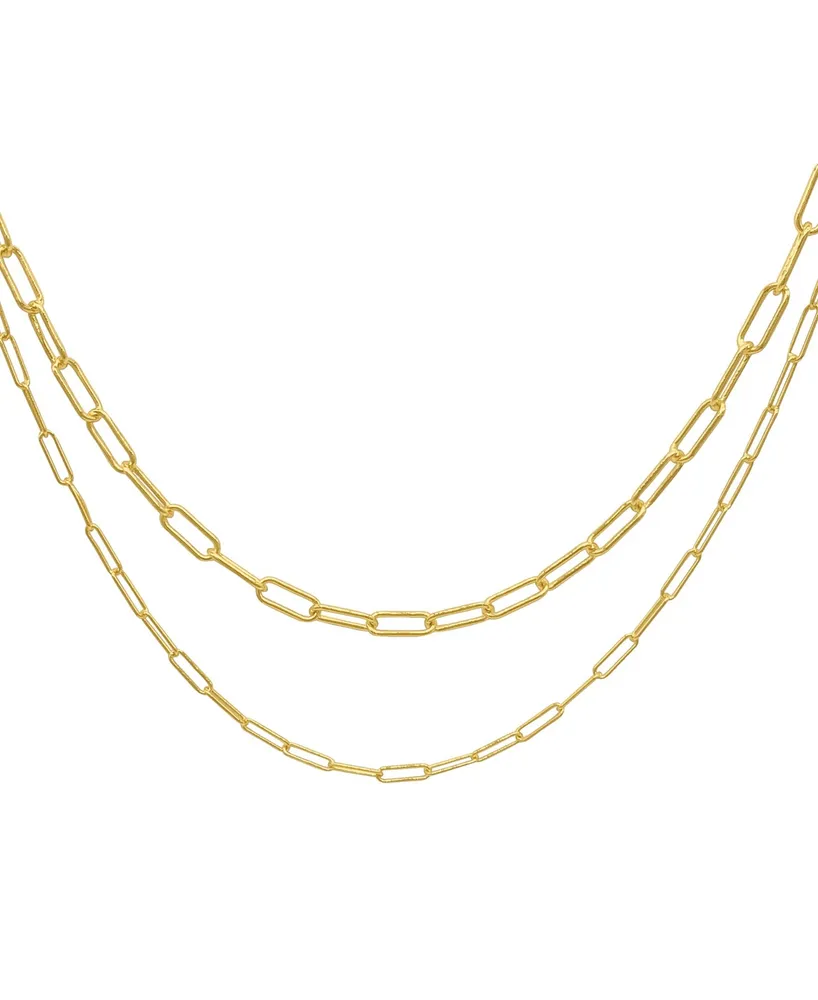 Adornia Paper Clip Chain Set