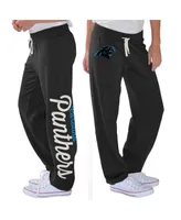 Women's G-iii 4Her by Carl Banks Black Carolina Panthers Scrimmage Fleece Pants