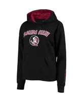 Women's Black Florida State Seminoles Arch & Logo 1 Pullover Hoodie