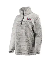 Women's G-iii 4Her by Carl Banks Gray Washington Capitals Sherpa Quarter-Zip Pullover Jacket