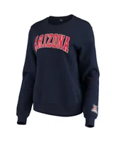 Women's Colosseum Navy Arizona Wildcats Campanile Pullover Sweatshirt