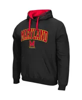 Men's Colosseum Black Maryland Terrapins Big and Tall Arch & Logo 2.0 Pullover Hoodie