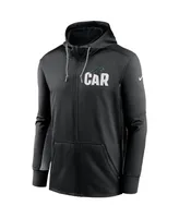 Men's Nike Black and Gray Carolina Panthers Mascot Performance Full-Zip Hoodie