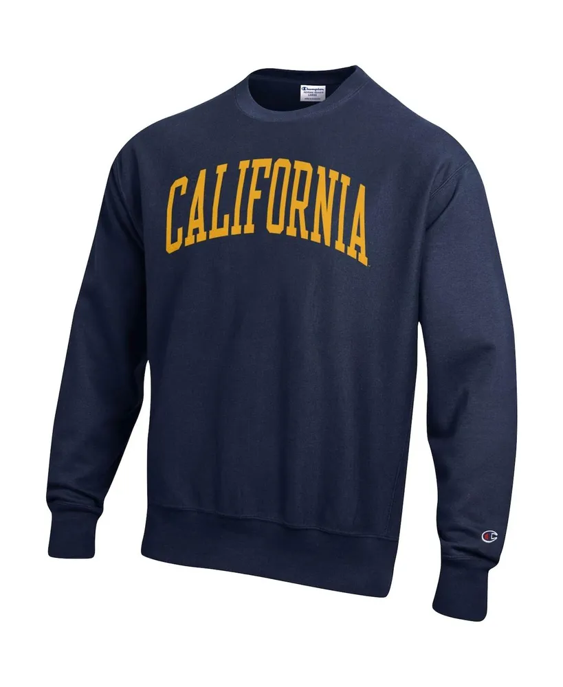 Men's Champion Navy Cal Bears Arch Reverse Weave Pullover Sweatshirt